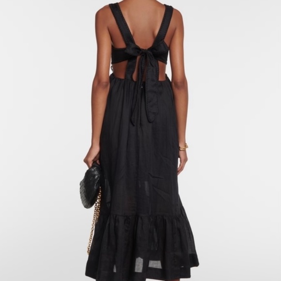 Crochet Trimmed Cutout Ramie Dress - Picture 2 of 9